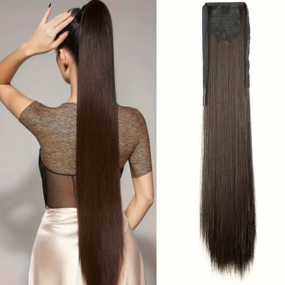 NEW - Extra Long Ponytail Wig Made of High-Quality Synthetic Material